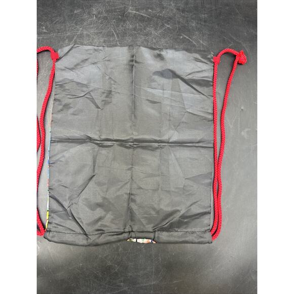 Super Mario Brothers String Backpack Red And Black drawstring closure{F} - Picture 10 of 11